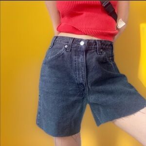 Vintage Levi’s 550 Black Denim Shorts 30” Waist Unisex